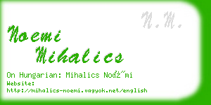 noemi mihalics business card